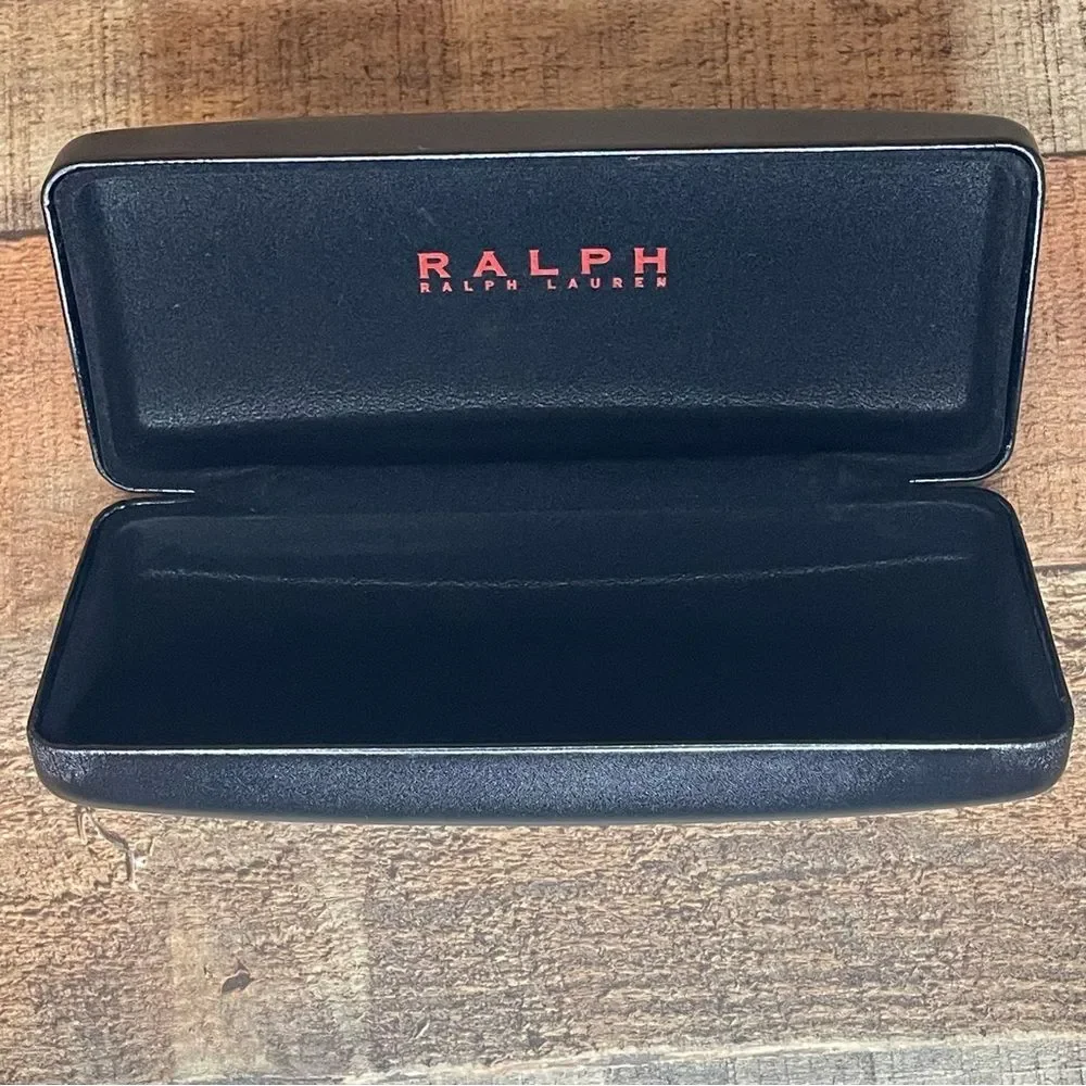 Ralph Lauren Black Eyeglasses Case Hard Clamshell Glasses Rectangle 6.75” x2.5”